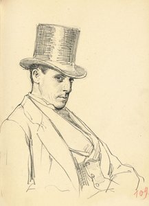 Seated Man with Top Hat