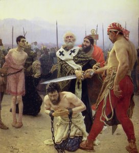 St. Nicholas Delivers Three Unjustly Condemned Men from Death by Ilya Efimovich Repin