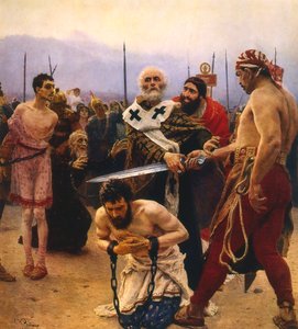 St Nicholas saving three innocents from execution, c1888
