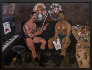 Self-Portrait and Portrait of Pyotr Konchalovsky