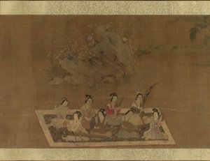 Lady Su Hui and Her Verse Puzzle by In the style of Qiu Ying