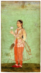 A Lady with Flower and Fly Whisk, c.1630