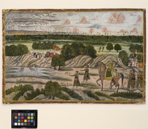A Nawab and his retainers on a hunting expedition, c.1780 by Indian School