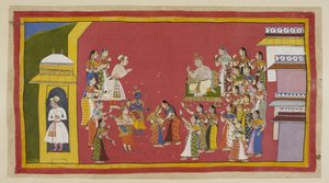 Others have tried to reason with Kaikeyi to no avail, and she remains resolute. Dasaratha has urged Rama to delay a while, but he is fixed in his resolve to put his departure off no longer. All he will take with him will be garments of