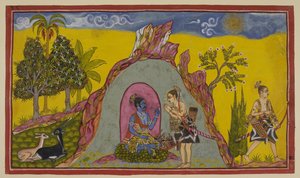 On Mount Prasravana, the two princes wait until the advent of autumn and of the season for going to war, in the meantime revelling in the beauty of the flora and fauna on the mountain and the wonders of the rainy season. But once enthr by Indian School