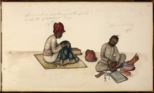 Shoemaker and Embroiderer by Indian School