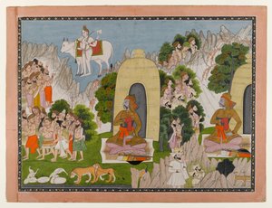 Arjunas Penance, scene from a Mahabharata series, c.1825-40 by Indian School