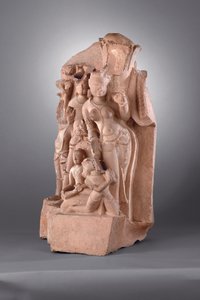 Attendants of Vishnu with Gada