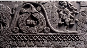 Construction of a Cave (relief on the Baruth Stupa)