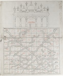 Design for the game of Snakes and Ladders by Indian School