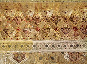Detail of the Gallery of Mirrors, Sheesh Mahal, Lahore Fort
