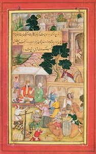 Emperor Babur in conversation with an old man, 15th-17th century by Indian School