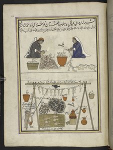 Fishmongers, Women Gutting Fish; Man Drying Fish, 86 Drawings Bound into a Volume Depicting Trades and Occupations in Kashmir by Indian School
