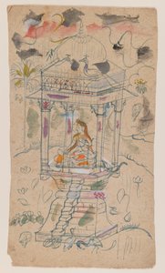 Gaunsmalar of Ganda Malhara Ragini, c.1850 by Indian School
