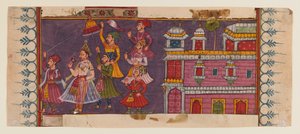Holymen and Courtiers Assemble Before a Prince by Indian School
