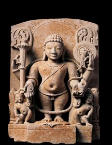Indian Art: Divinity Vishnu. High relief. 10th century. From Meerut