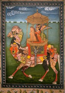 Magic camel. Painted miniature, circa 1750, art of Rajasthan and Pahari (India). National Museum of Korea, Seoul (South Korea) by Indian School