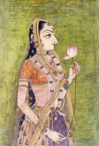 Portrait of a Lady Holding a Lotus