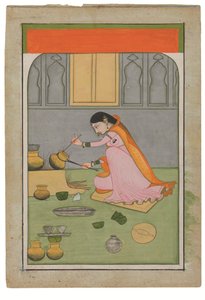 Radha in the Kitchen, c. 1810 by Indian School