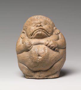 Rattle in the Form of a Crouching Grotesque Yaksha by Indian School