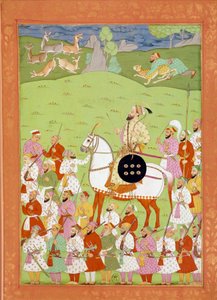 Representation of Shah Alem second son of Aurengzib on horseback
