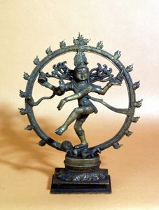Shiva dancing in the circle of fire and crushing the spirit of evil. 18th century, Milan