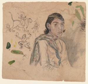 Study of a youth, c.1800 by Indian School