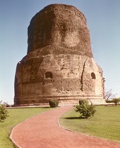 The Dhamekh stupa by Indian School