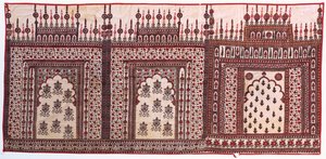 Three Chintz Prayer Arches Mounted as a Single Hanging