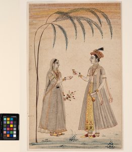 Two women under a tree, c.1750 by Indian School