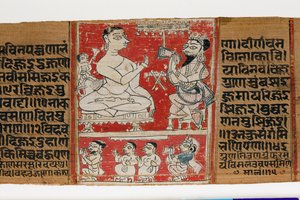 Vimalaprava converses with Raji and Lakshmi, c.1300 by Indian School