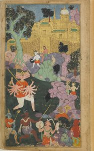 Ravana and his forces take up position before the city (Vol.2 fol.238)