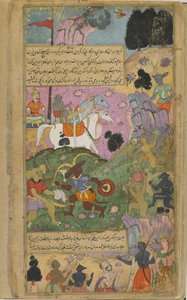 Vibhisana exhorts the monkeys to complete their victory over the raksasas by slaying Indrajita and his forces by Indian School
