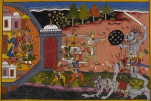 Śatrughna Kills Lavana, is Praised by the Gods, and is Granted the Kingdom of Madhu