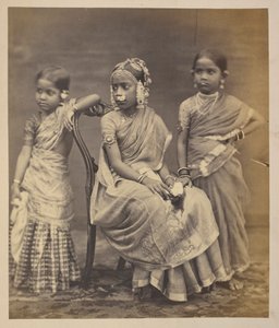 Group of Children from Madras, Showing Mode of Wearing Jewellery, c.1870
