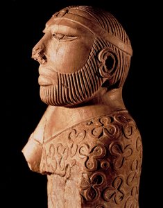 Civilization of the Indus Valley: Wooden Bust of King Priest by Indus Valley Civilization