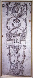 Design for a decorative panel by Inigo Jones