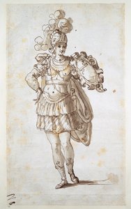 Knight or squire bearing a shield