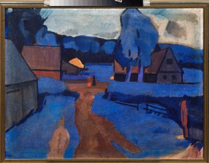 Blue Landscape by Iosiph Solomonovich Shkolnik