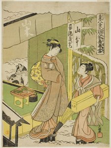 Nikenjaya no Bosetsu, from the series "Azuma Hakkei" by Ippitsusai Bunchō
