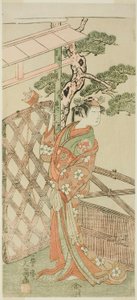 The Actor Yamashita Kinsaku II as Moshio, Wife of Ito Sukekiyo, in the Play Izu-goyomi Shibai no Ganjitsu, Performed at the Morita Theater in the Eleventh Month, 1772 by Ippitsusai Bunchō