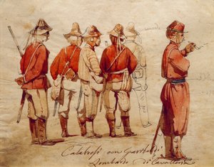 Calabrian army soldiers during Expedition of the Thousand