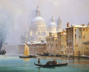 Venice Covered in Snow