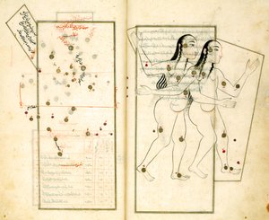 The Constellation Gemini from the Book of Fixed Stars by Al-Sufi by Iranian Master