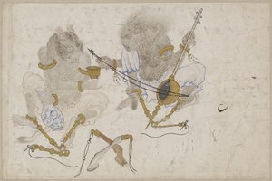 Two demons, fettered, 15th century