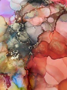 Vibrant Fluid Gold Abstract
