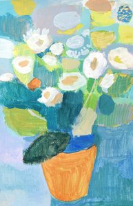 Colorful Potted Flowers by Iria Fernandez