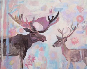 Dreamy Moose and Deer