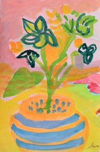 Happy Potted Flowers by Iria Fernandez