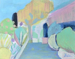 Pastel Garden Path by Iria Fernandez